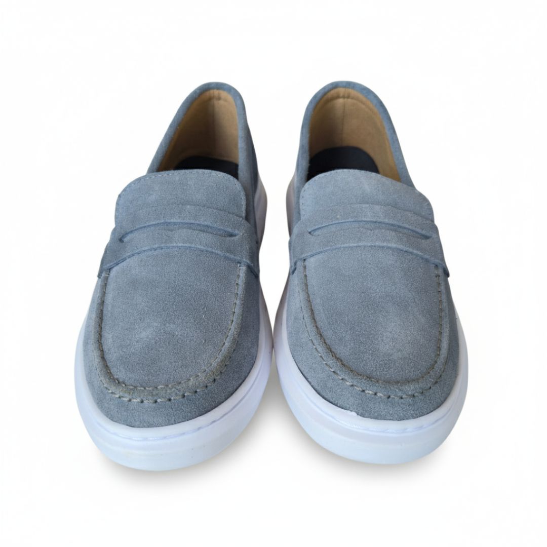 Loafer Masculino Cinza Azulado