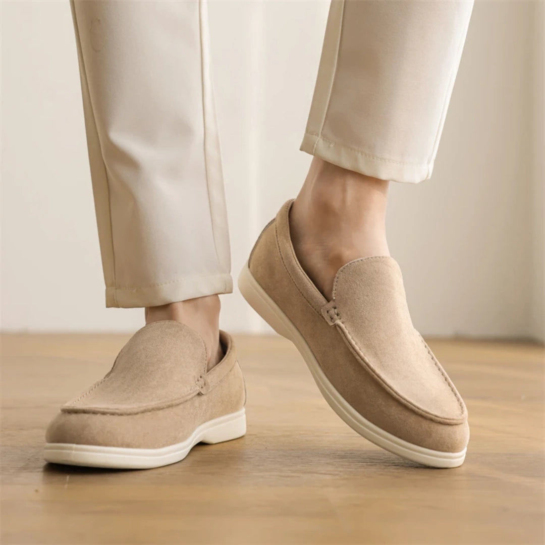 Loafer Masculino Suede Bege