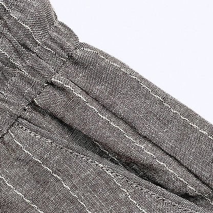 Calça de Linho Listrada Newport