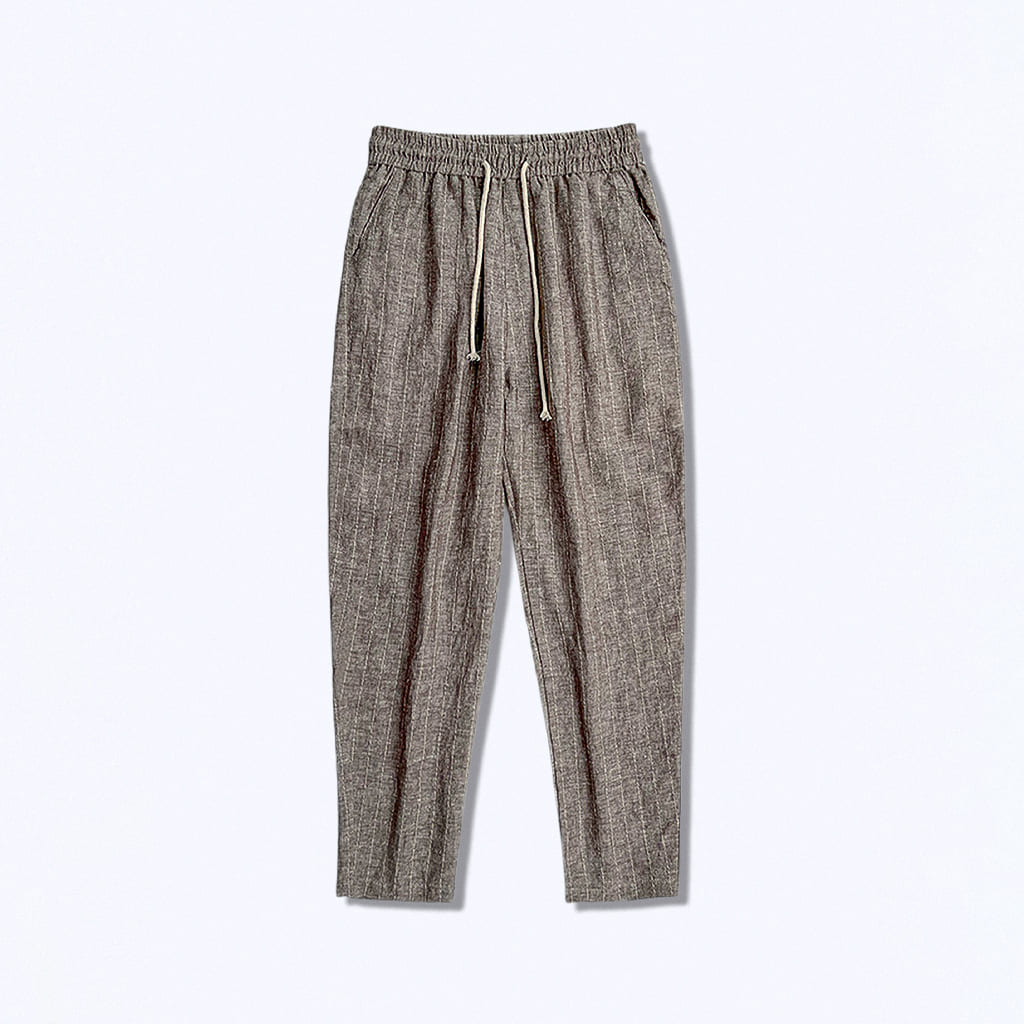 Calça de Linho Listrada Newport