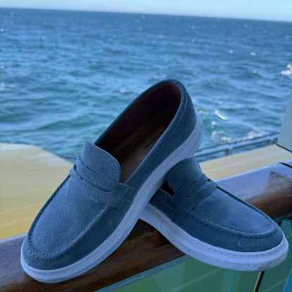 Loafer Masculino Cinza Azulado