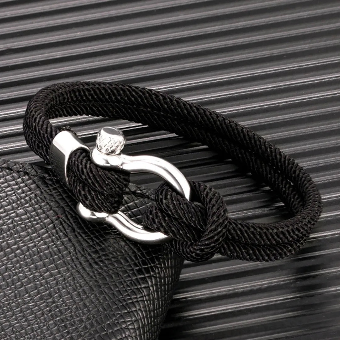 Pulseira de Corda Náutica Black