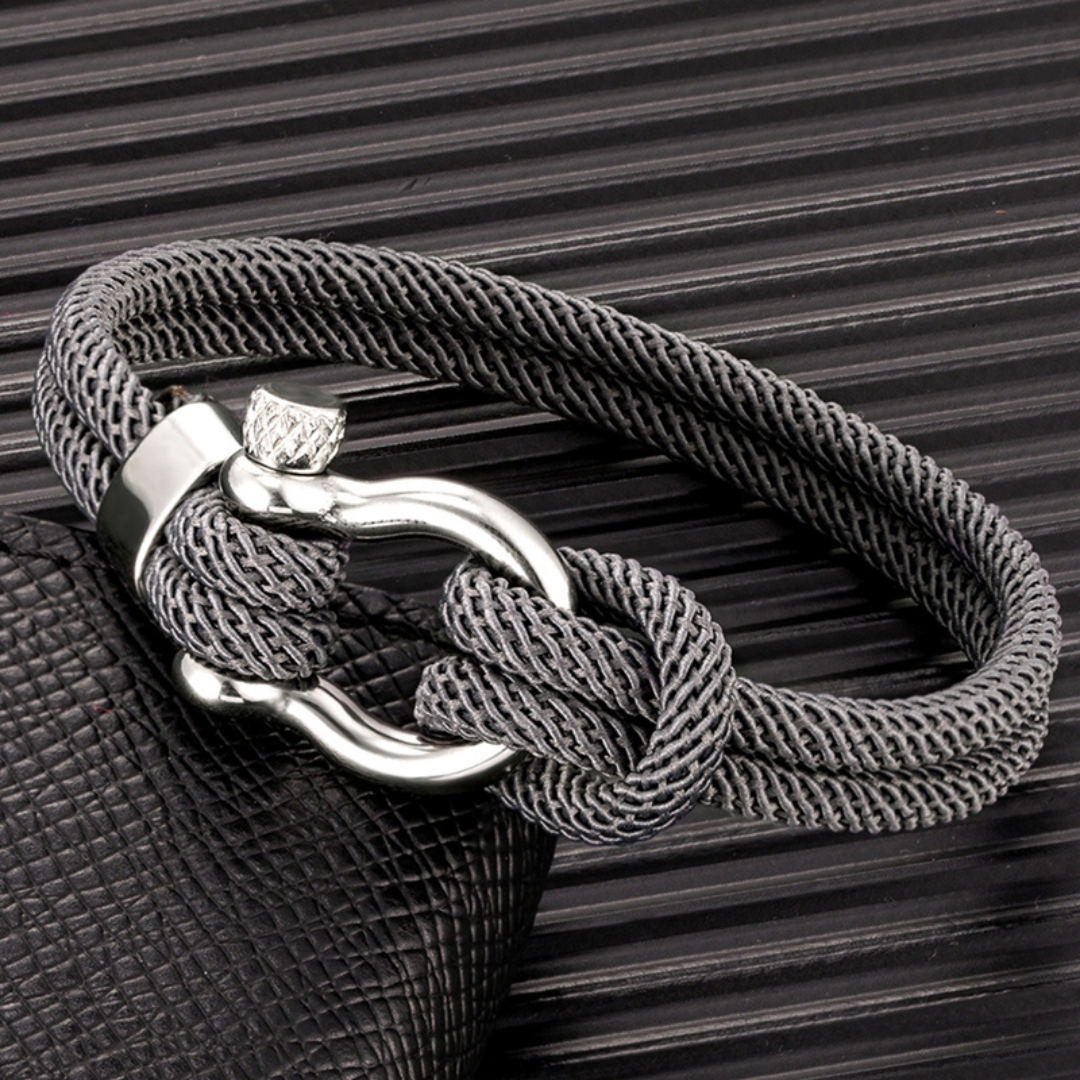 Pulseira de Corda Náutica Grey
