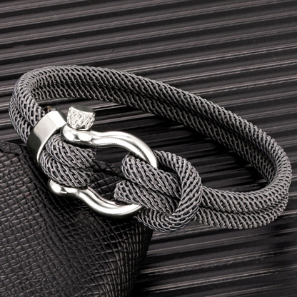 Pulseira de Corda Náutica Grey