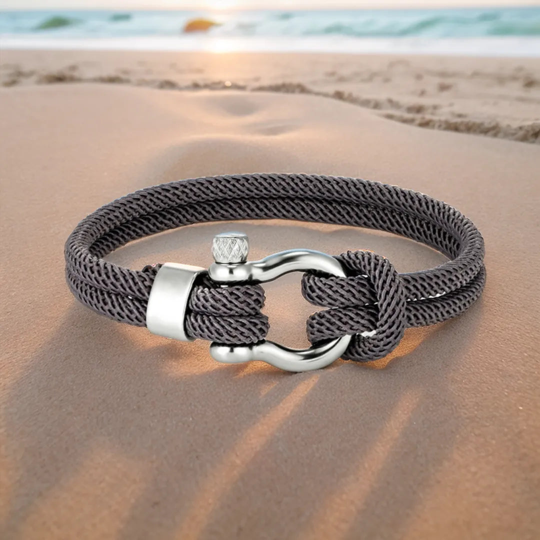 Pulseira de Corda Náutica Grey