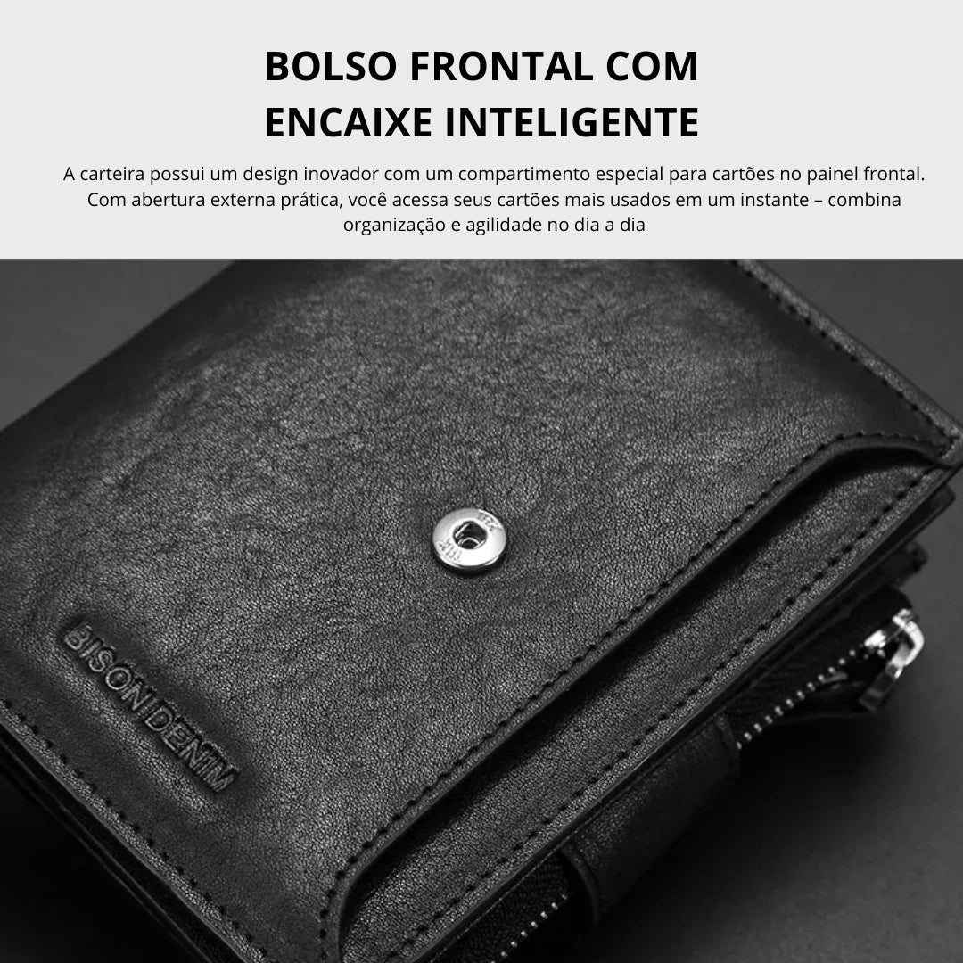 Carteira Masculina Bison Denim Haze
