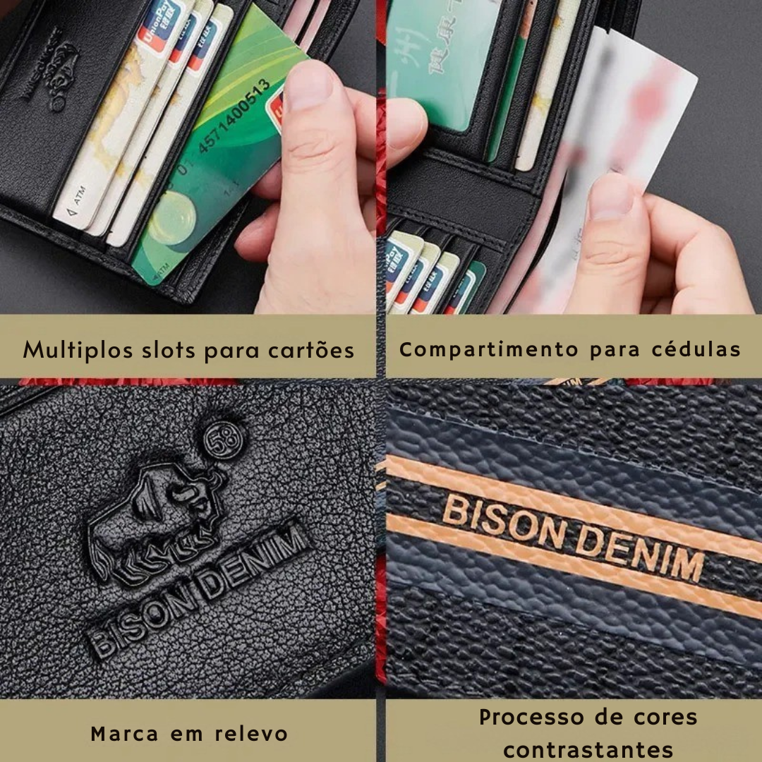 Carteira Masculina Bison Denim Krane