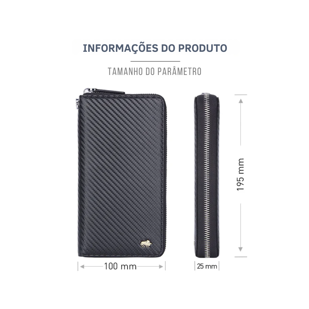 Carteira Masculina Bison Denim Magma
