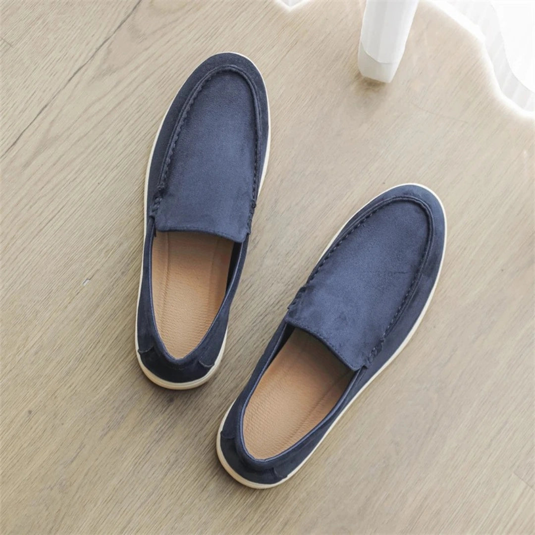 Loafer Masculino Suede Azul Marinho