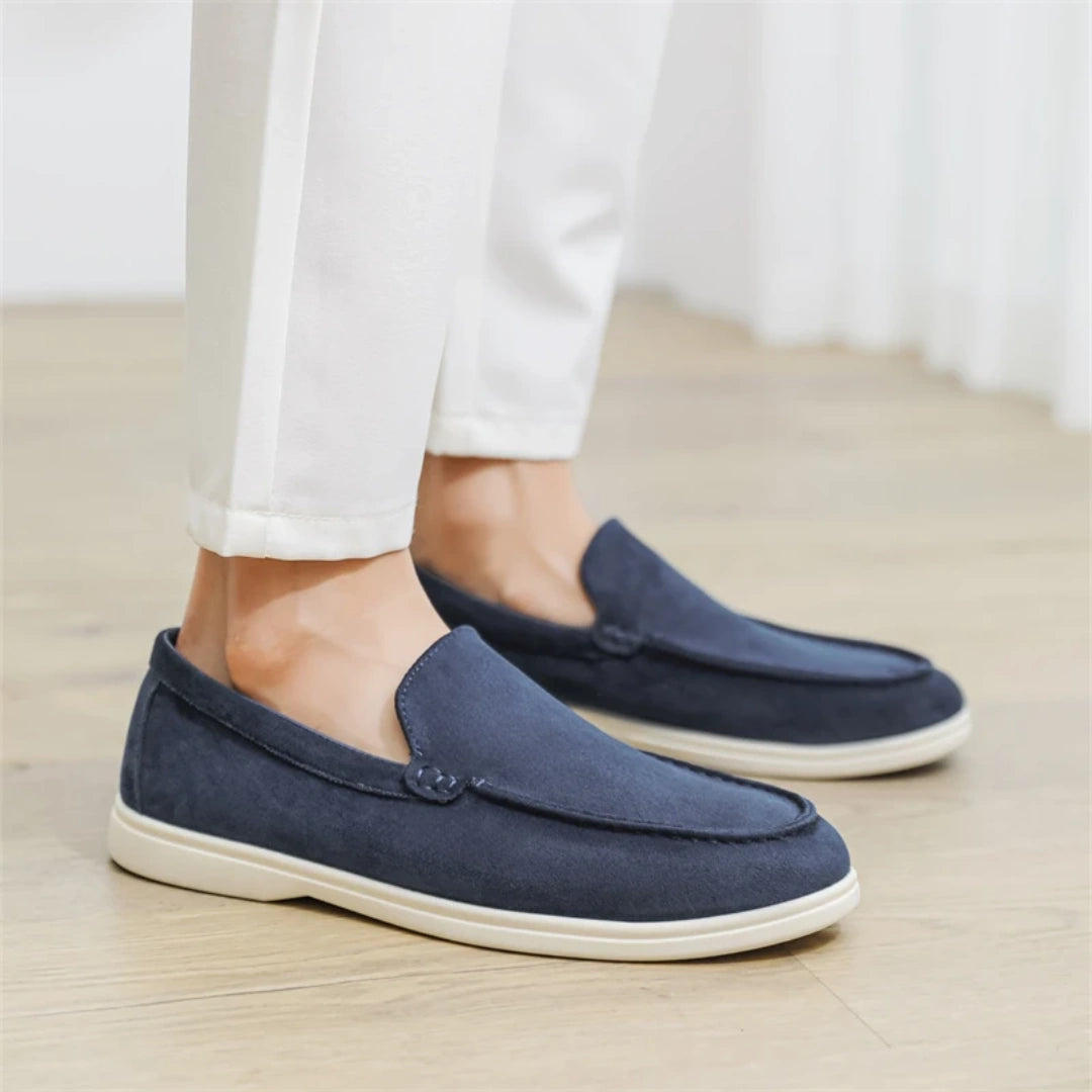 Loafer Masculino Suede Azul Marinho