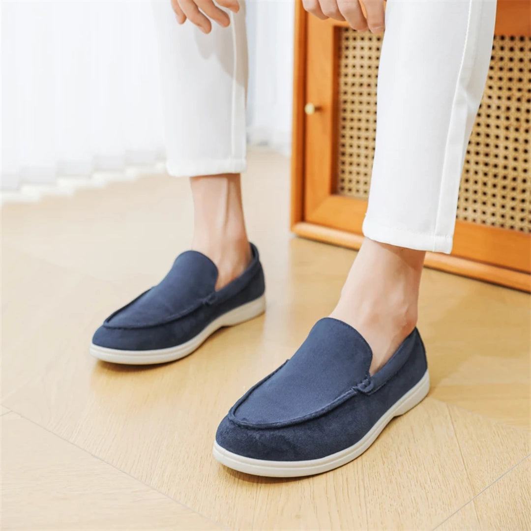 Loafer Masculino Suede Azul Marinho
