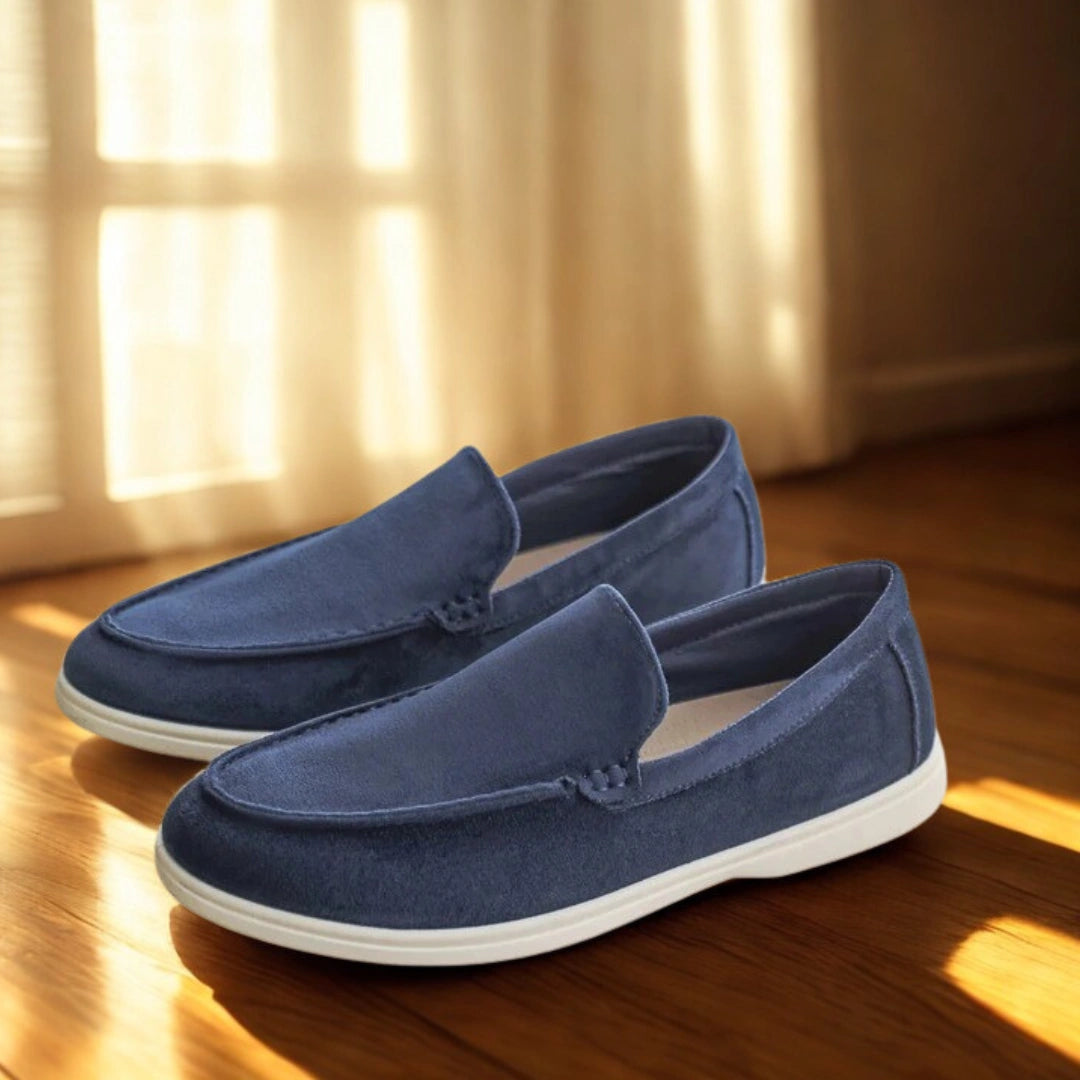 Loafer Masculino Suede Azul Marinho