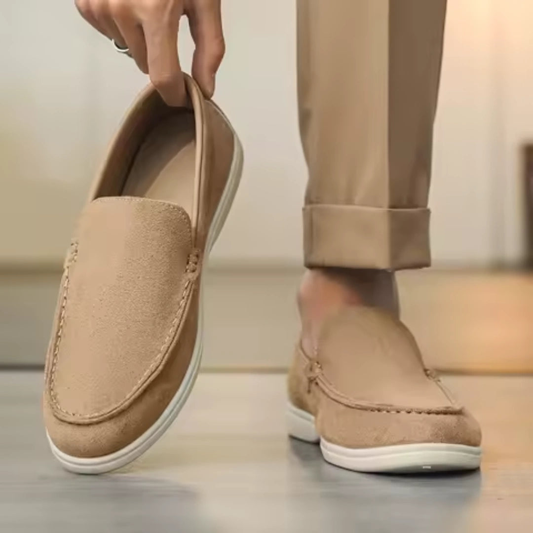 Loafer Masculino Suede Bege