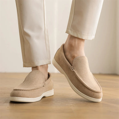 Loafer Masculino Suede Bege