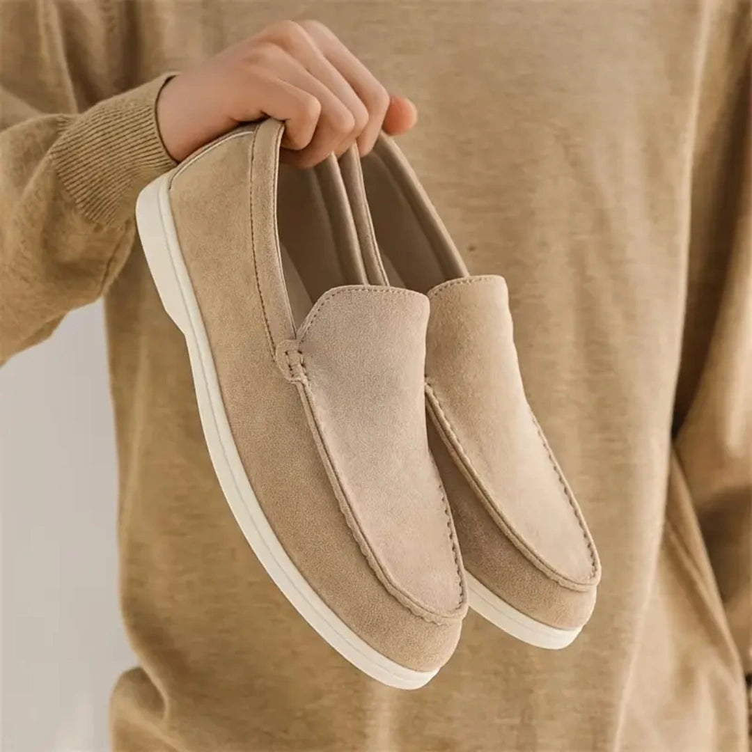 Loafer Masculino Suede Bege