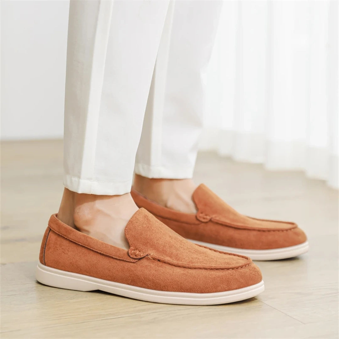 Loafer Masculino Suede Brent Laranja