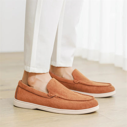 Loafer Masculino Suede Brent Laranja