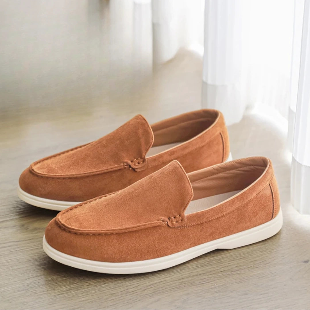 Loafer Masculino Suede Brent Laranja