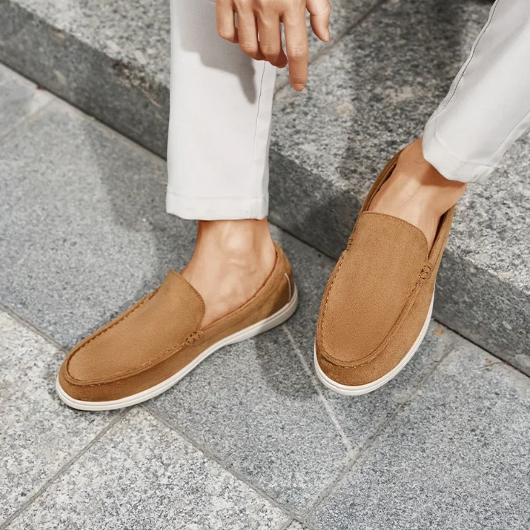 Loafer Masculino Suede Caramelo