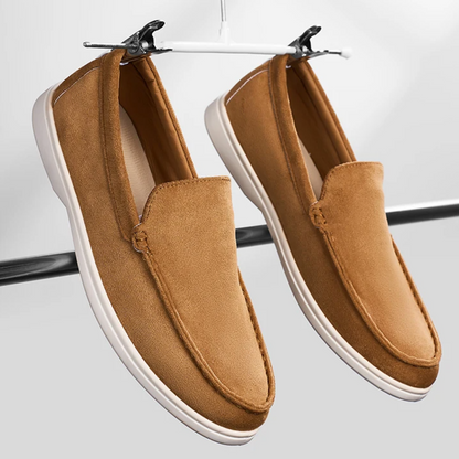 Loafer Masculino Suede Caramelo