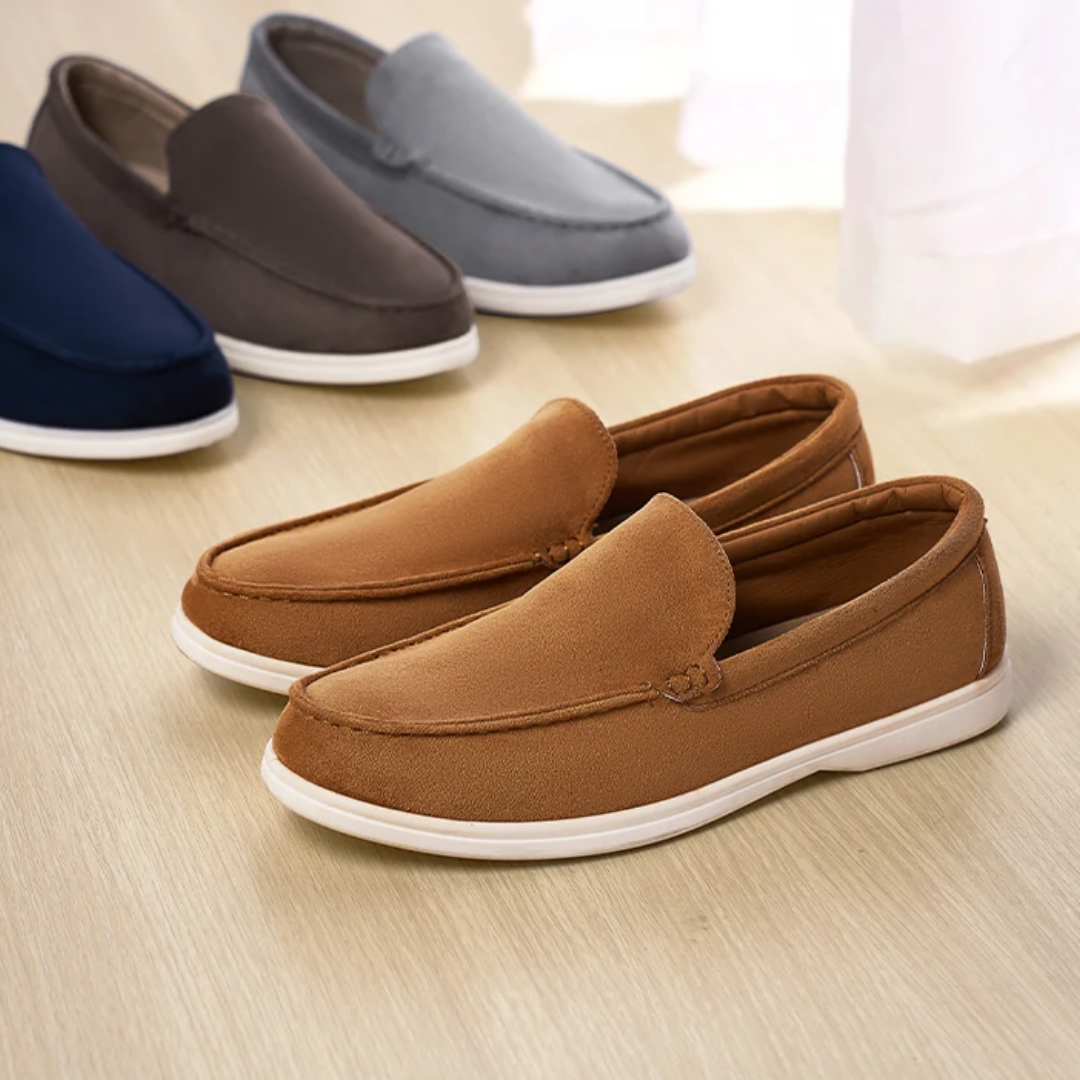 Loafer Masculino Suede Caramelo