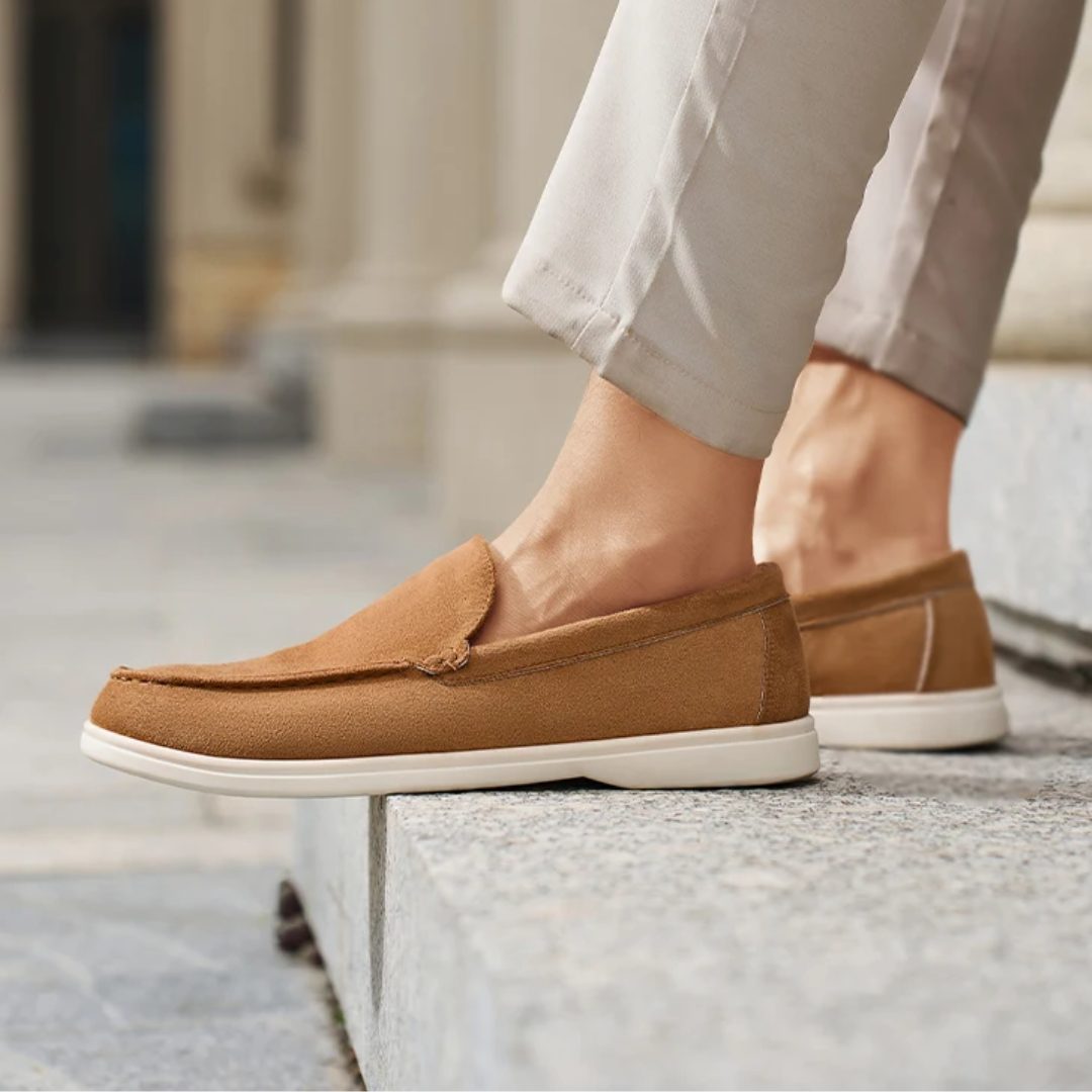 Loafer Masculino Suede Caramelo
