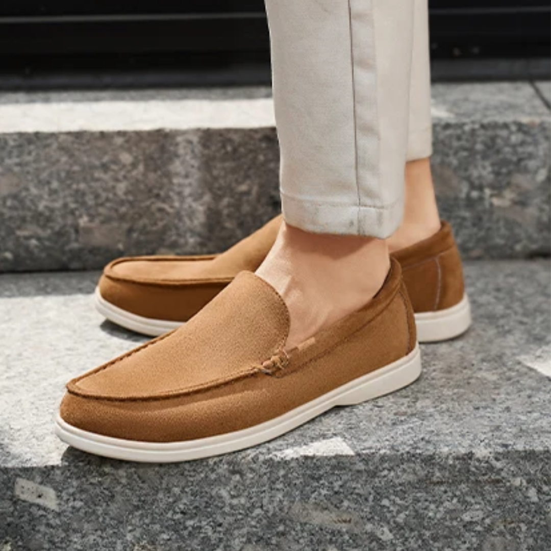 Loafer Masculino Suede Caramelo