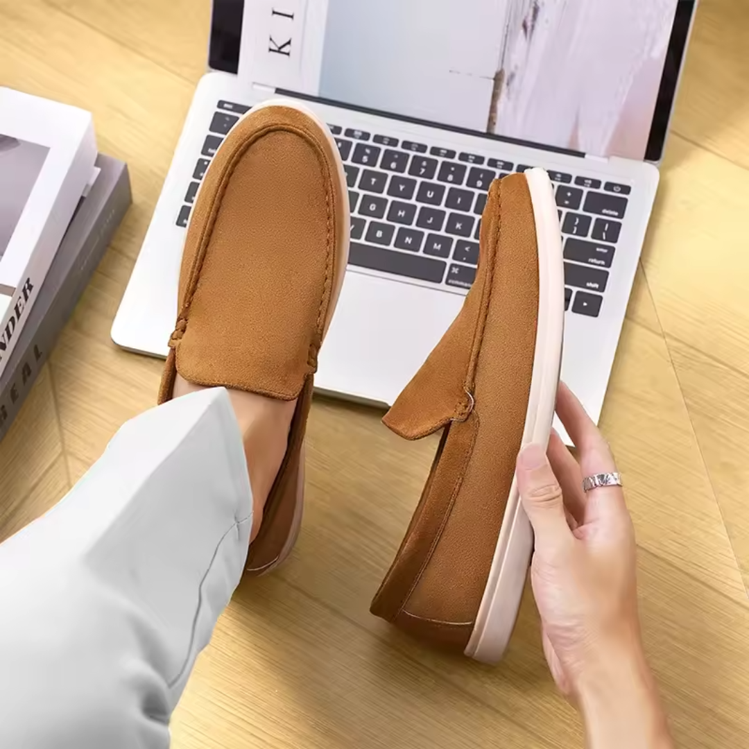 Loafer Masculino Suede Caramelo