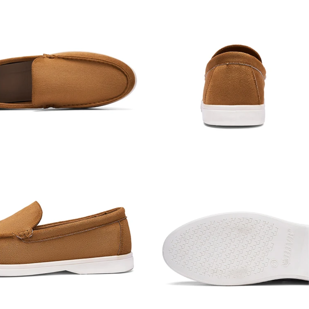 Loafer Masculino Suede Caramelo