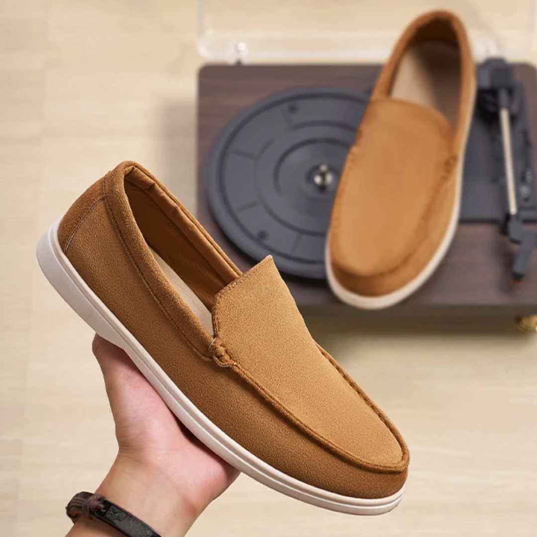Loafer Masculino Suede Caramelo