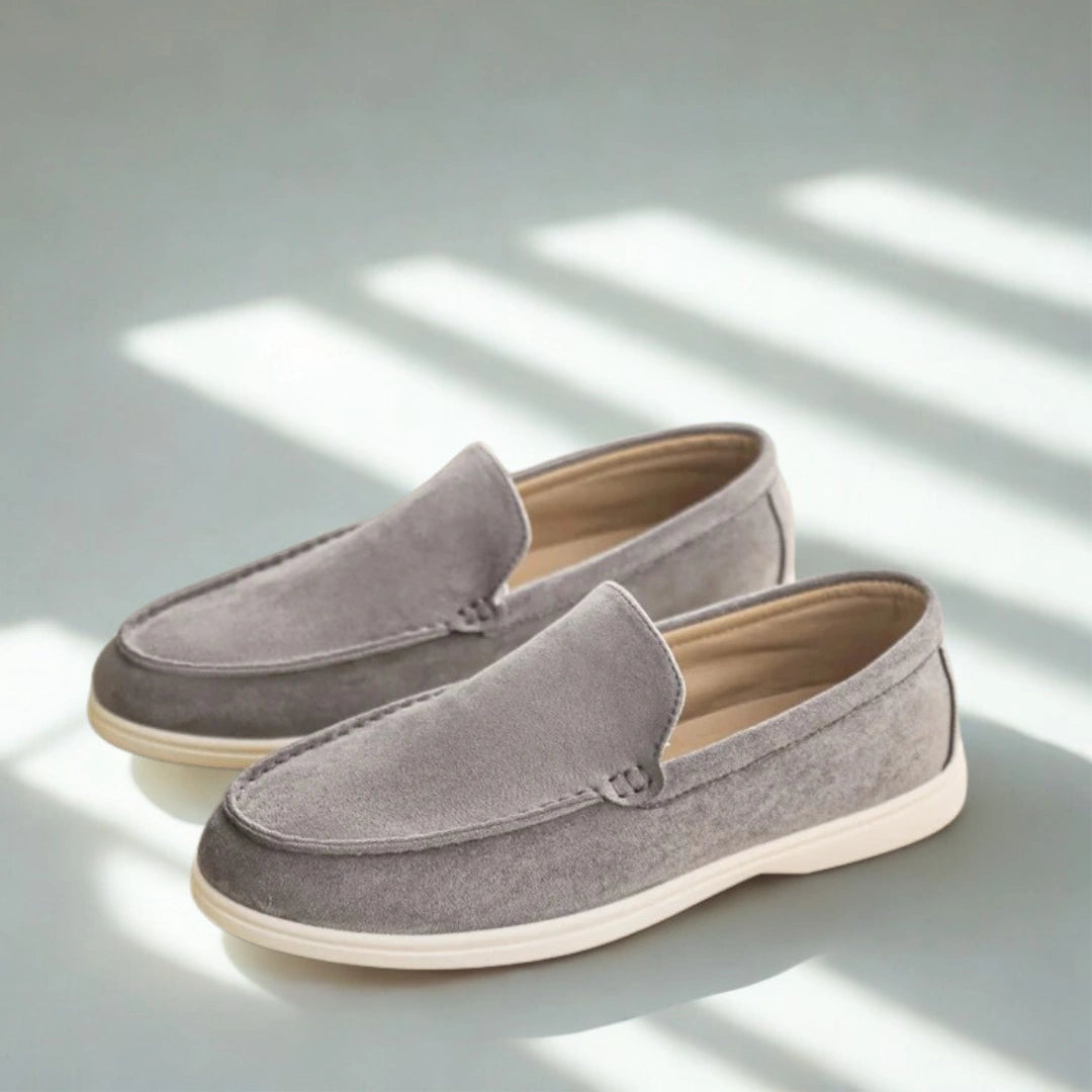 Loafer Masculino Suede Cinza