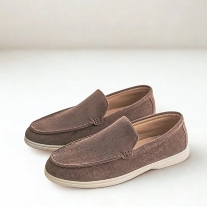 Loafer Masculino Suede Marrom