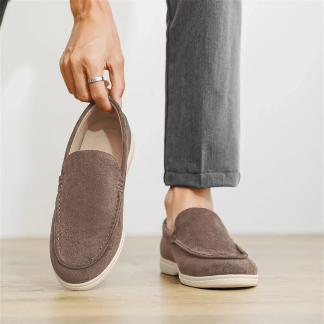 Loafer Masculino Suede Marrom