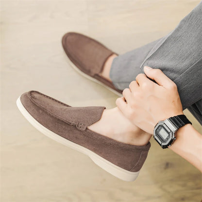 Loafer Masculino Suede Marrom