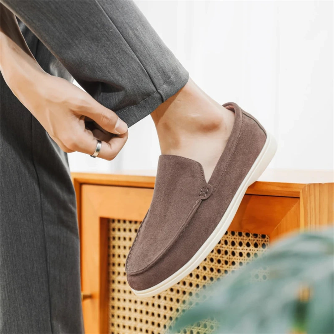 Loafer Masculino Suede Marrom