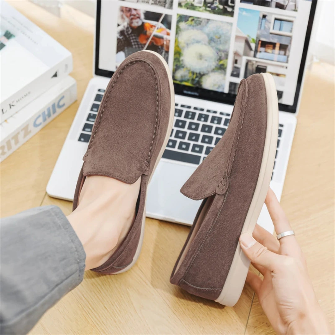 Loafer Masculino Suede Marrom