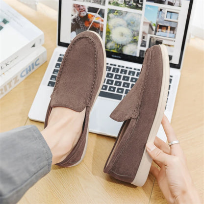 Loafer Masculino Suede Marrom