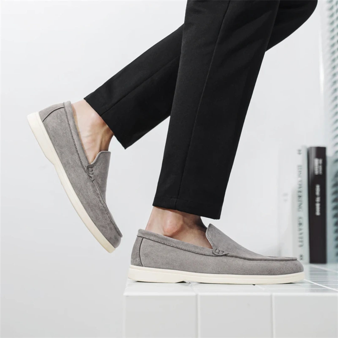 Loafer Masculino Suede Cinza