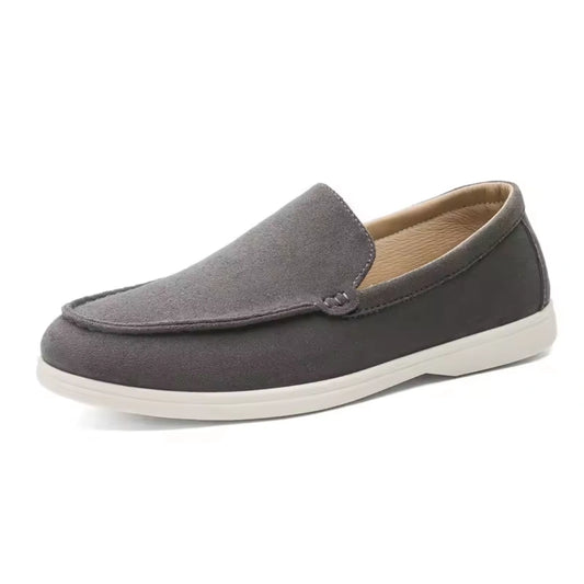 Loafer Masculino Suede Cinza Escuro