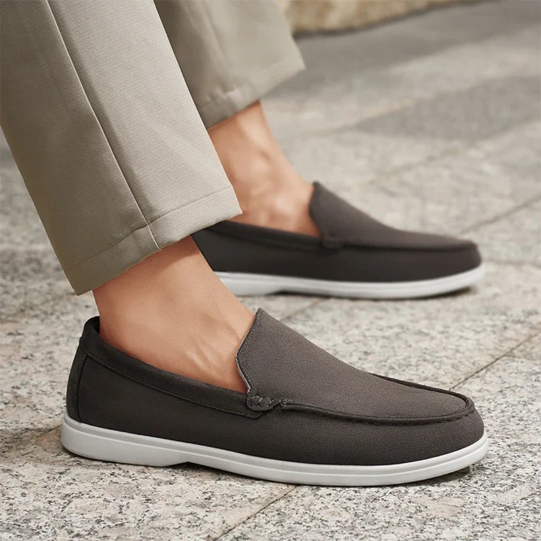 Loafer Masculino Suede Marrom Café