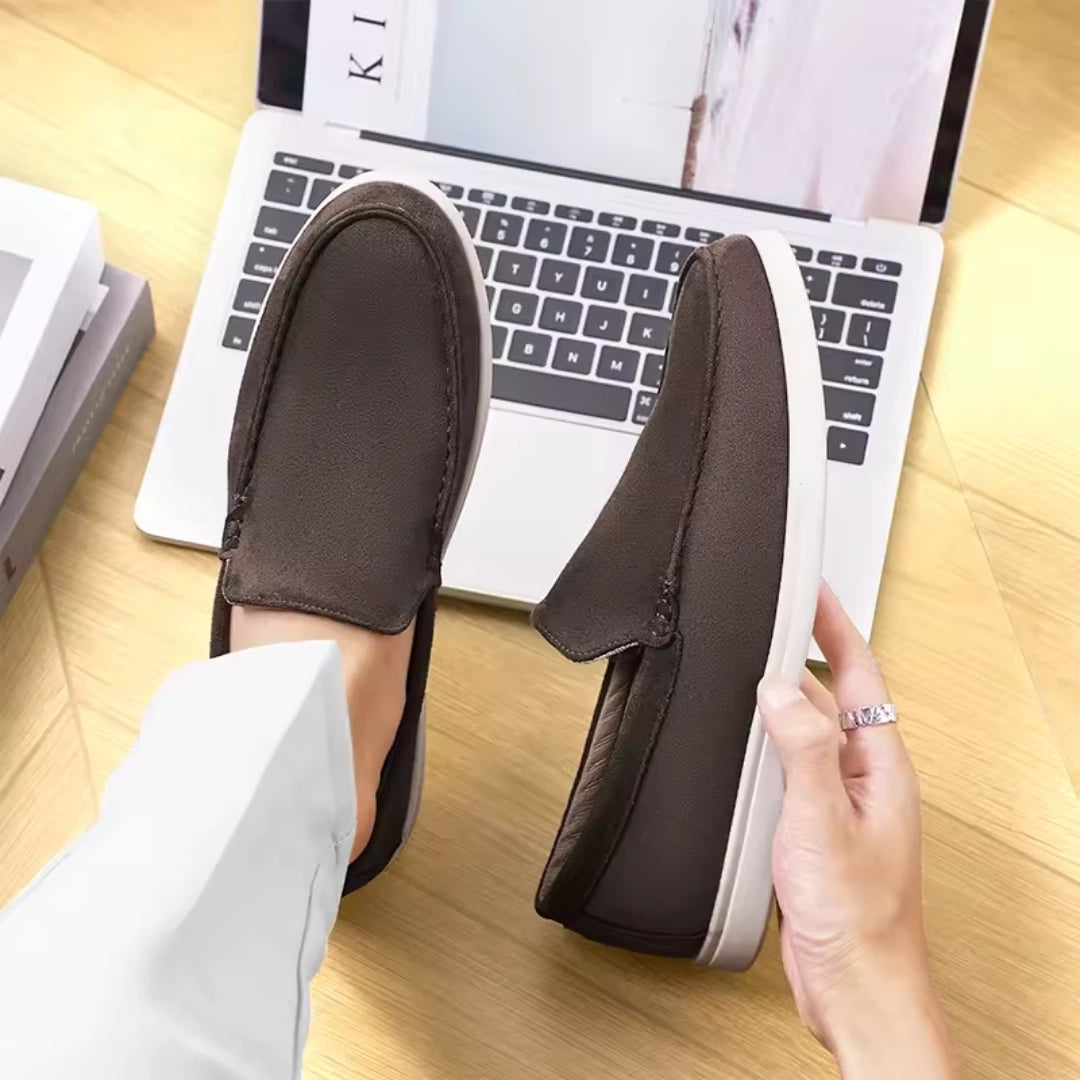 Loafer Masculino Suede Marrom Café