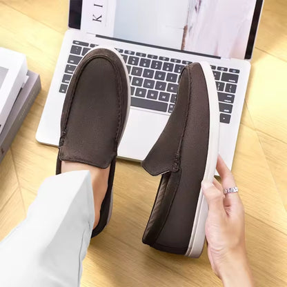 Loafer Masculino Suede Marrom Café