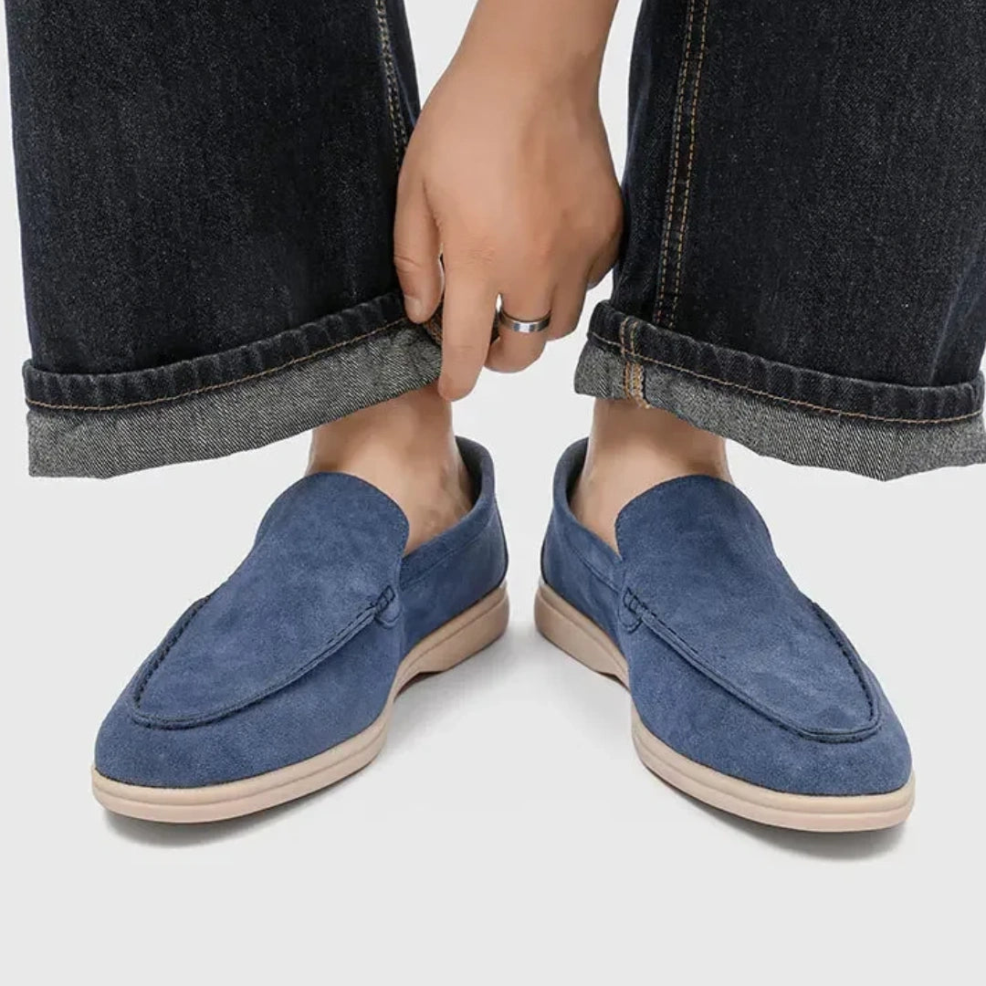 Loafer Masculino Suede Premium Azul
