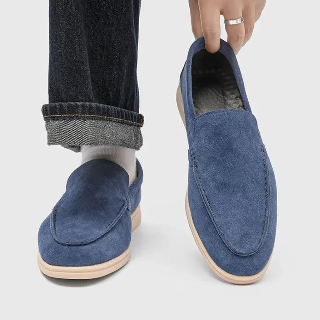 Loafer Masculino Suede Premium Azul