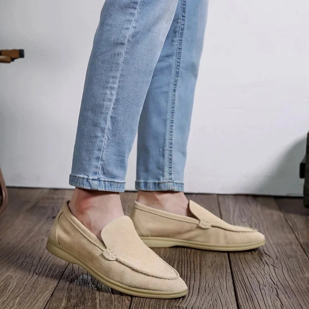 Loafer Masculino Suede Premium Bege