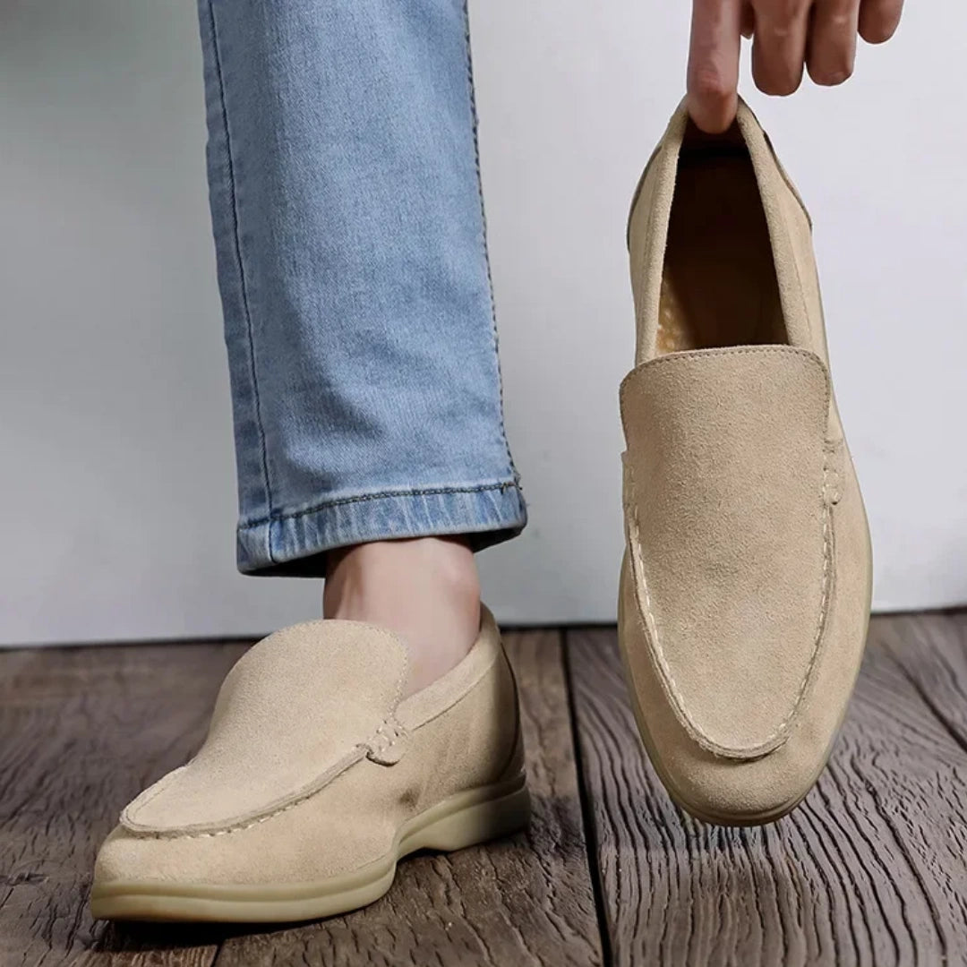 Loafer Masculino Suede Premium Bege
