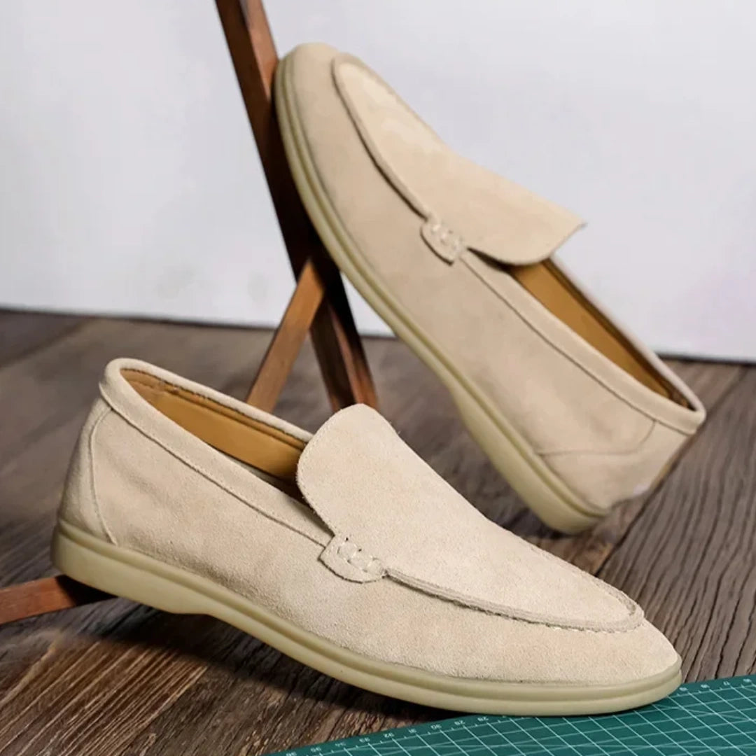 Loafer Masculino Suede Premium Bege
