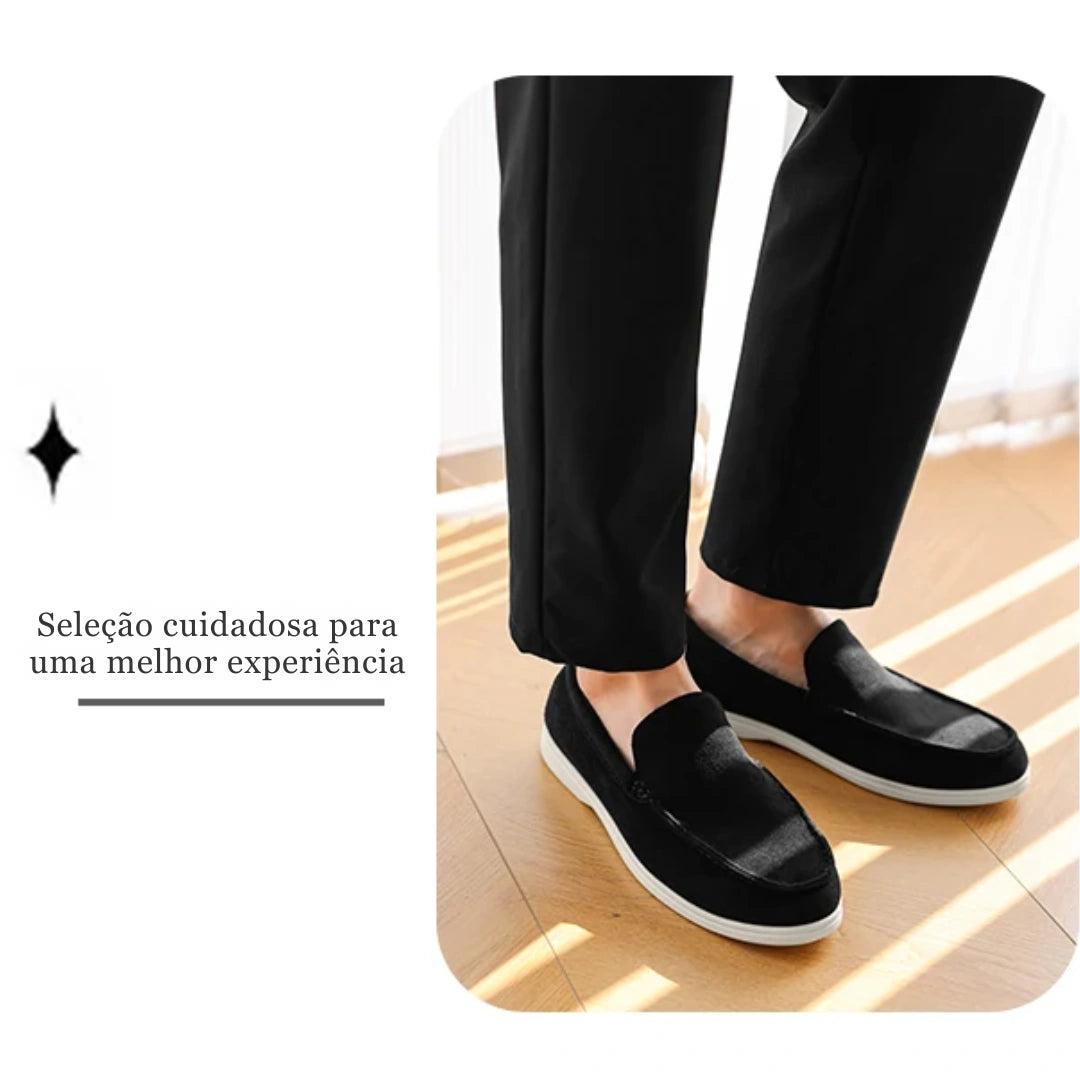 Loafer Masculino Suede Preto