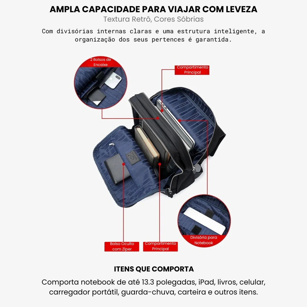 Mochila Masculina Bison Denim Hektor