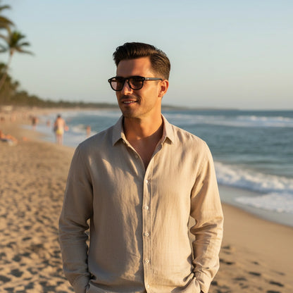 Óculos Masculino Colorful Marrom